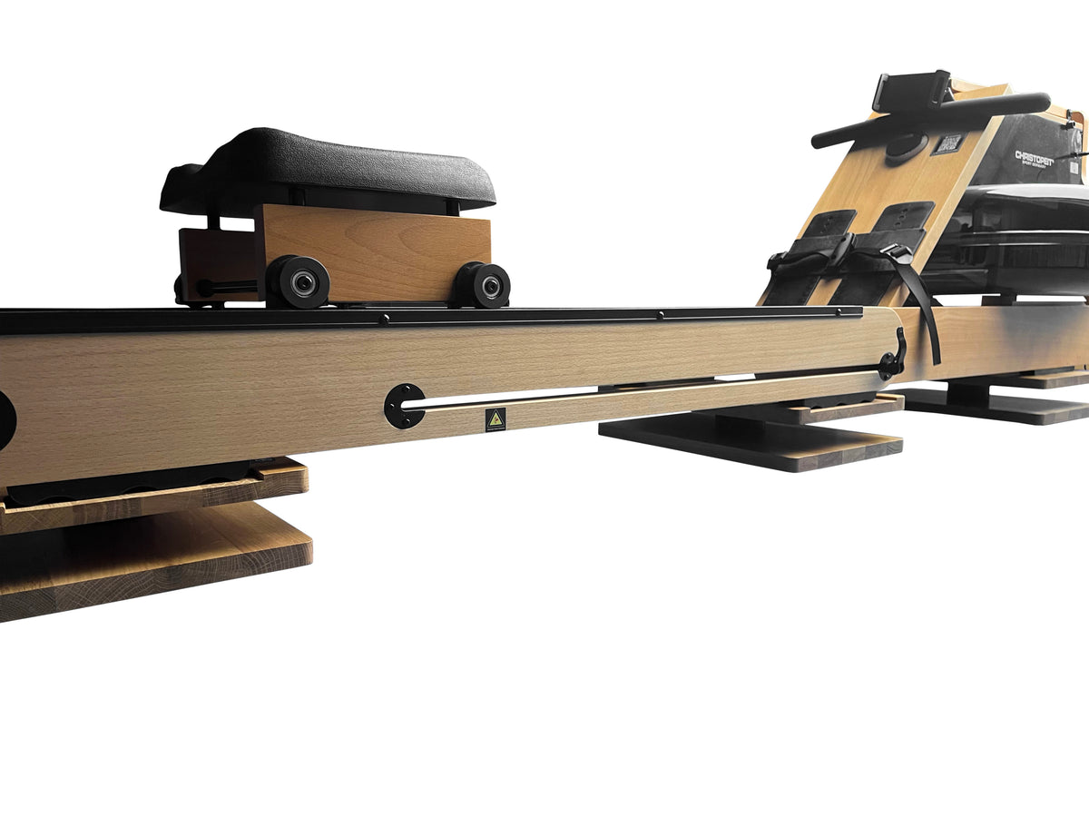 FlowRow Board für Christopeit WP 5000 Eiche Natur – Detail: Schiene und Boards